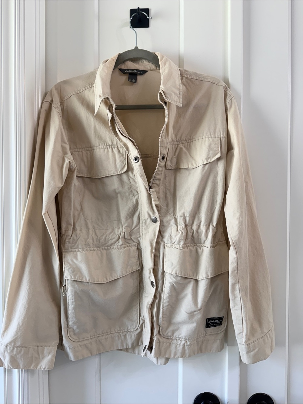 Eddie Bauer Lightweight Cinch Waist Utility Jacket in Beige/Khaki - Women